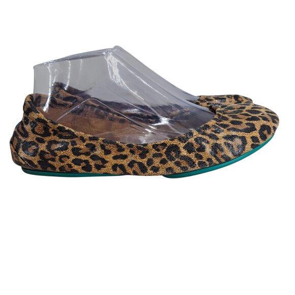 Tieks Leopard Leather Ballet Flats Size 8 Foldable Animal Print Cheetah Travel - Picture 11 of 13